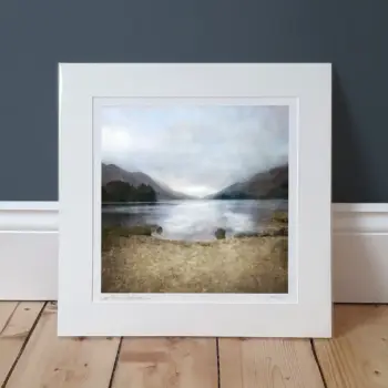 Glenfinnan print by Carol McEwan Art. loch shiel glenfinnan print in a window mount