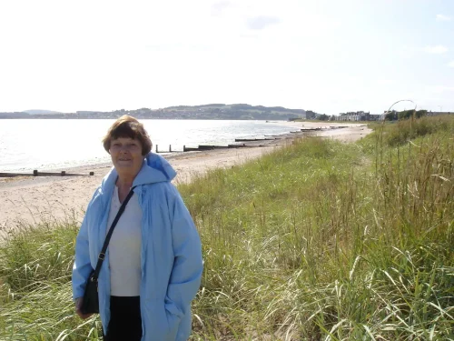 Mum on the beach