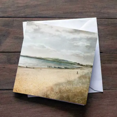 card & envelope on wooden table