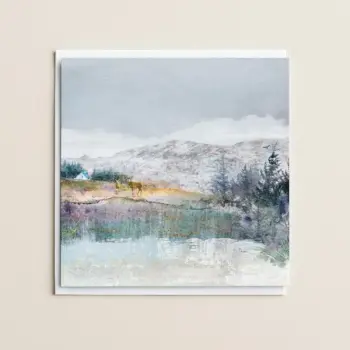 Highland Stags Scottish landscape artist greetings card