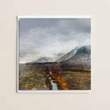 Scottish Highland Glencoe greetings card by artist Carol McEwan
